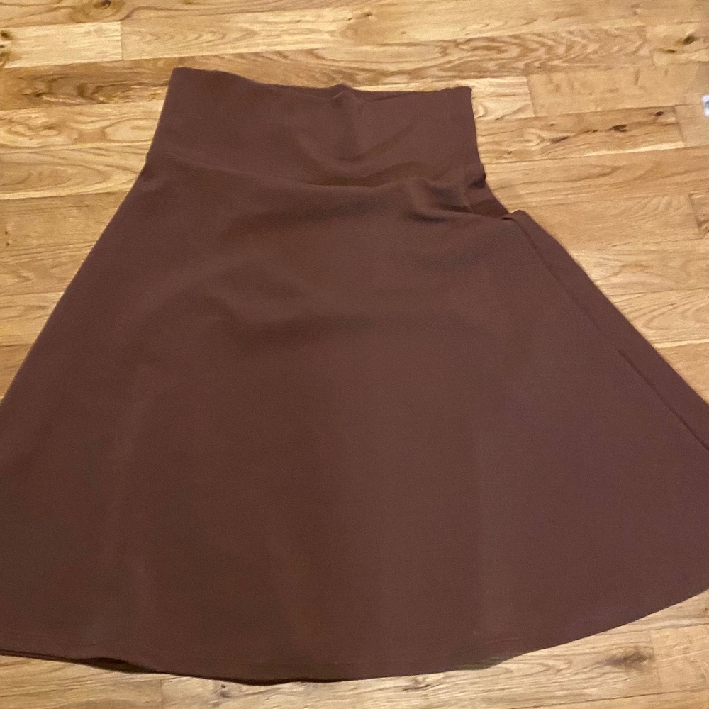 Chocolate brown flowing A line skirt